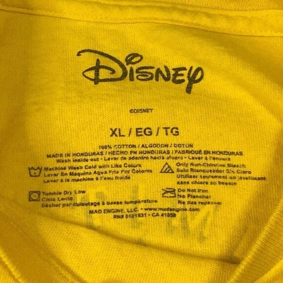 Vintage Disney Mickey Mouse Limited Edition Yellow Gold T Shirt Men’s Size XL - Picture 2 of 9